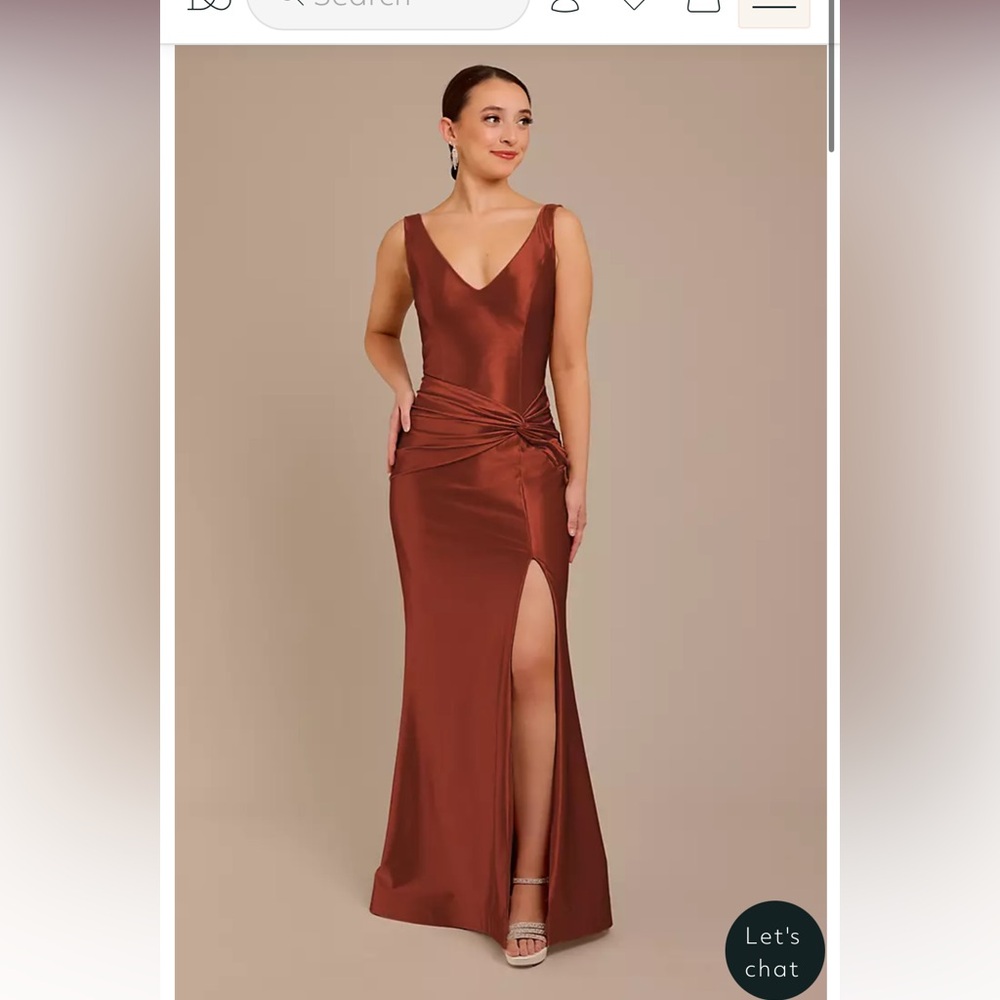 Like new,gorgeous Galena Signature satin bridesmaid dress in Cinnamon(1st 4 pics